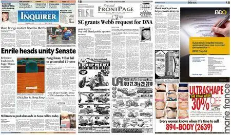 Philippine Daily Inquirer – July 26, 2010