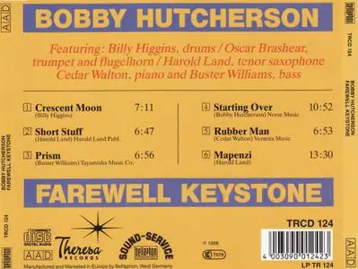 Bobby Hutcherson - Farewell Keystone (1982) {Theresa TRCD 124 rel 1988}