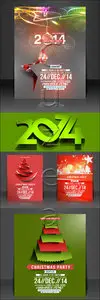 Vector - Incriptions Christmas Party 2014 flyers