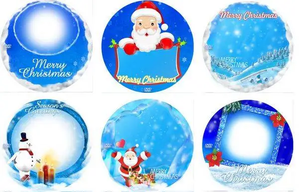 Christams DVD Labels Photoshop Templates