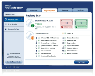Uniblue RegistryBooster 2009 2.1.0.0
