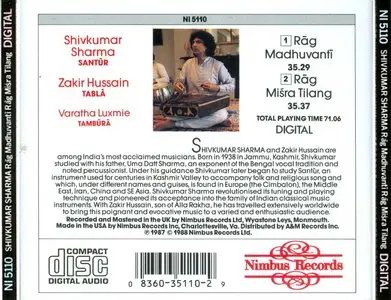 Shivkumar Sharma/Zakir Hussain - Ragas (1988) {Nimbus} **[RE-UP]**