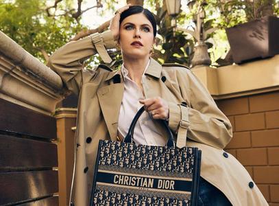 Alexandra Daddario - Dior Book Tote January 2024