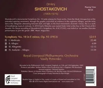 Royal Liverpool PO, Vasily Petrenko - Dmitry Shostakovich: Symphony No. 10 (2010)