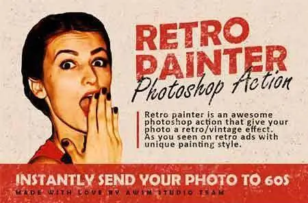 Creative Market Retro Painting Photoshop Actions