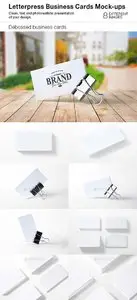 GraphicRiver Letterpress Business Cards Mock-Ups
