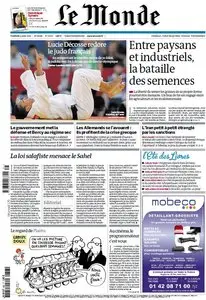 Le Monde et Supplément J.O. Londres du Vendredi 3 Aout 2012