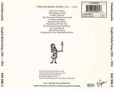 Chumbawamba - English Rebel Songs 1381-1914 [Virgin 840 906 2] {1988, ReIssue 1994} (Repost)