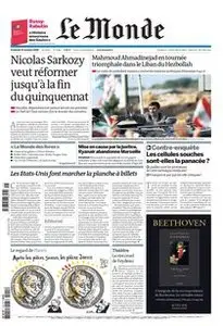 Le Monde, du  15 Octobre 2010.