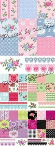 Patchwork Floral Patterns Vector