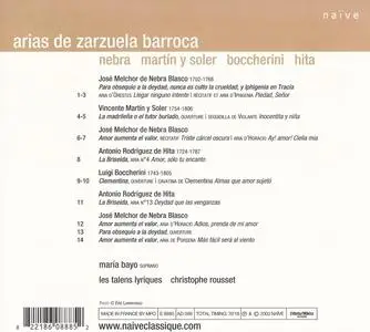María Bayo, Christophe Rousset, Les Talens Lyriques - Arias de Zarzuela barroca (2003)