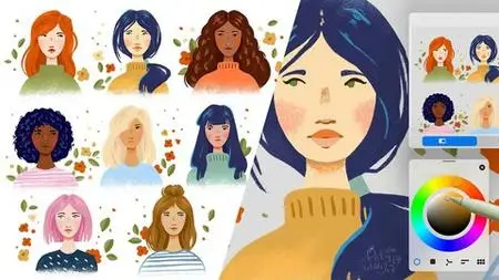 Draw Stylized Mini Portraits And Color Palettes In Procreate