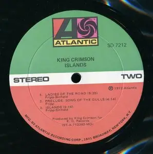 King Crimson - Islands {Original USA} vinyl rip 24/96 [TWO CARTS]