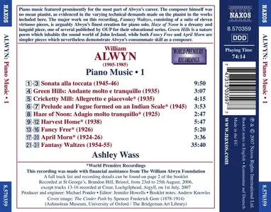 William Alwyn - Piano Music, Vol. 1 (Wass, Ashley)