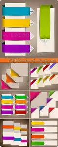 Colorful bookmarks and notes vector