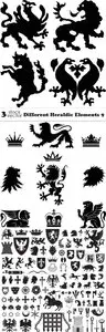 Vectors - Different Heraldic Elements 9