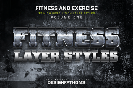 CreativeMarket - 32 Fitness and Exercise Styles Vol 1
