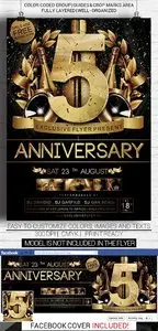 Flyer Template - Anniversary plus Facebook Cover
