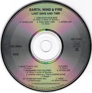 Earth, Wind & Fire - Last Days And Time (1972) {1988 Columbia} **[RE-UP]**
