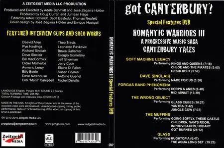 VA: Romantic Warriors III - Special Features DVD - Got Canterbury? (2016)