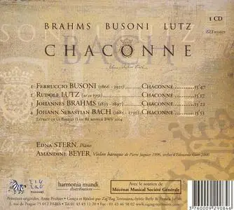 Edna Stern, Amandine Beyer - Brahms, Busoni, Lutz, Bach: Chaconne (2005) (Repost)