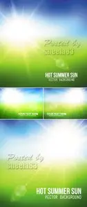 Natural Summer Backgrounds Vector