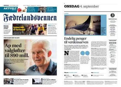 Fædrelandsvennen – 04. september 2019
