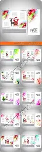 2015 Christmas brochure flyer vector