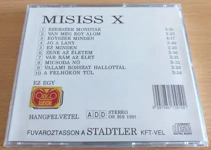 Misiss X - s/t (1991) {Origó Stúdió}