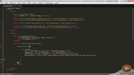 pluralsight - Introduction To Kendo UI