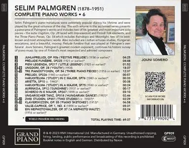 Jouni Somero - Selim Palmgren: Complete Piano Works, Vol.6 (2023)