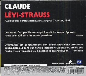 Claude Lévi-Strauss, "Radioscopie France Inter Avec Jacques Chancel, 1988"