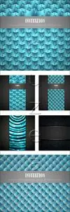 Vector Blue Invitation Backgrounds