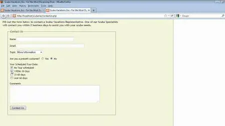 Dreamweaver: Creating and Validating Forms