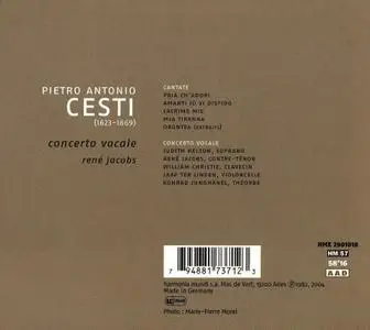 René Jacobs, Concerto Vocale - Pietro Antonio Cesti: Cantate (2004)