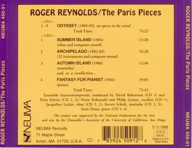 Roger Raynolds - The Paris Pieces (1996)