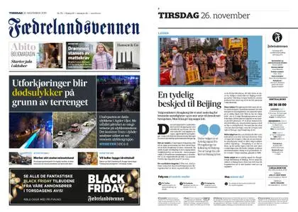 Fædrelandsvennen – 26. november 2019