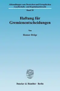 Haftung für Gremienentscheidungen