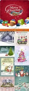 2015 Merry Christmas holiday vector background 2