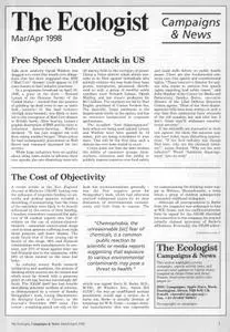 Resurgence & Ecologist - Campaigns & News (March/April 1998)