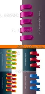 Ribbon leather tags vector