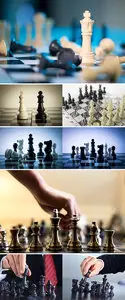 Stock Photos Chess pieces on board