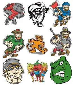 Mascots in vector