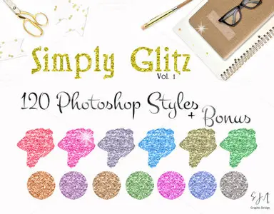 CreativeMarket - Seamless Glitter Photoshop Styles