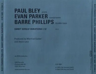 Paul Bley, Evan Parker, Barre Phillips - Sankt Gerold Variations (2000) {ECM 1609}