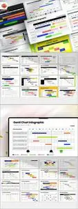 Gantt Chart Infographic PowerPoint Template DQEDFF7