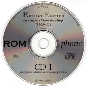 Emma Eames - The Complete Victor Recordings, 1905-1911 (1993) {Romophone 81001-2}