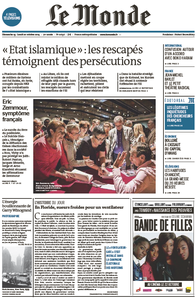 Le Monde du Dimanche/Lundi, 19./20. Octobre 2014