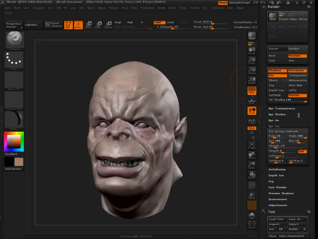 gnomon introduction to zbrush 4 with scott spencer
