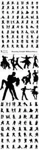 Vectors - Dancing Couple Silhouettes 5